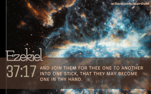 Bible Quote Ezekiel 37:17 Inspirational Hubble Space Telescope Image