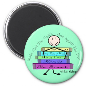 Shakespeare Quote Stick People Design Magnets