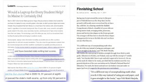 And second, the first few paragraphs of each article highlight ...