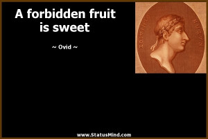 forbidden fruit is sweet