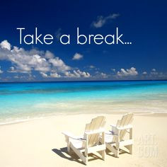 Take a break... Adirondack chairs on the beach.