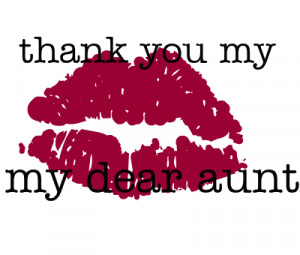 Thank You Aunty Love Calendar