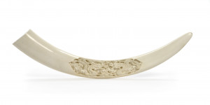 Carved Ivory Elephant Tusk