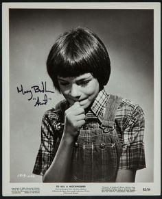 Scout Finch, from To Kill a Mockingbird by Harper Lee / played by Mary ...