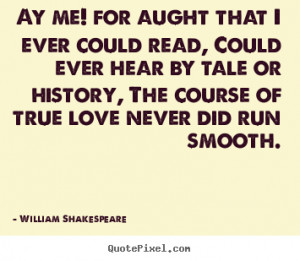 William Shakespeare Quotes - Ay me! for aught that I ever could read ...