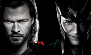 ... this picture of Chris Hemsworth and Tom Hiddleston as Thor and Loki