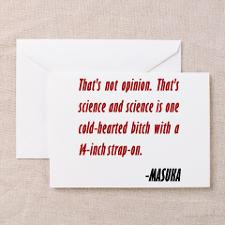 Vince Masuka Quote Science Greeting Card for