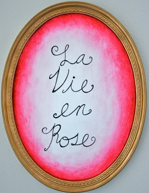 Custom Watercolor Quote Wall Art La Vie en Rose by ThePixieDust, $20 ...