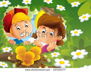 stock-photo-the-children-playing-at-the-park-garden-searching-for-the ...