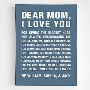 personalized dear mom wall art from RedEnvelope.com