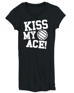 Details about Volleyball Kiss My Ace Juniors Long T-shirt Free Ship