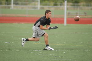 Steve Poehler / The Argus Senior wide receiver Sam Huffman hauls in a ...