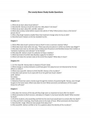 The Lovely Bones Study Guide