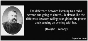 The difference between listening to a radio sermon and going to church ...