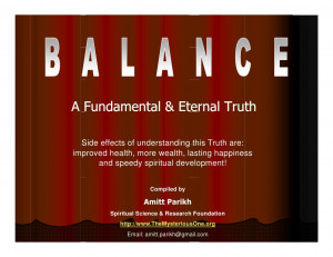 Secret of balance: Fundamental law of universe