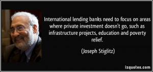 International lending banks need to focus on areas where private ...