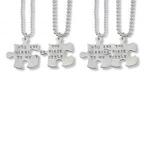 ... the Missing Piece To My Puzzle, Inspirational Quote Necklace Jewelry
