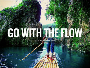 Go with the flow. Picture Quote #1