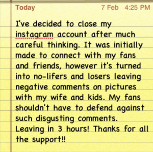 ... ruined “Eddie Cibrian’s” Instagram account, so “he” ended it
