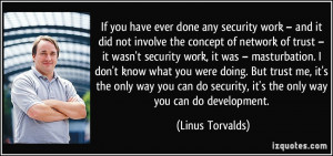 any security work – and it did not involve the concept of network ...