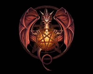 Fantasy - Dragon Wiccan Dragon Devil Satan Devil Devil Satan Wallpaper