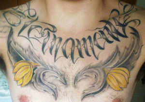 Back > Tattoo's For > Cursive Tattoos On Chest