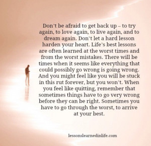 Get back up and try again...