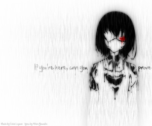 anime girls another anime rain blood quotes eyepatch typography anime ...