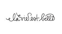 la vie est belle temporary tattoo / hand lettering script typography ...