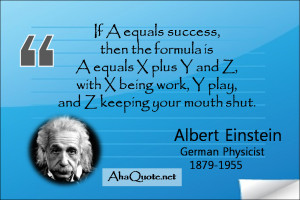 If A equals success, then the formula is A equals X plus Y and Z, with ...