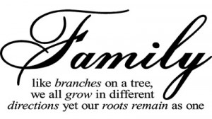 Family Like Branches by Vinyl Lettering Wall Sayings
