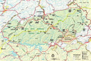 great smoky mountains national park trail map