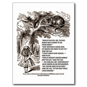 Wonderland Which Way I Ought To Go Quote Postcard