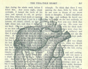 ... Heart Image Prin ted on Page of The TELL-TALE HEART by Edgar Allan Poe