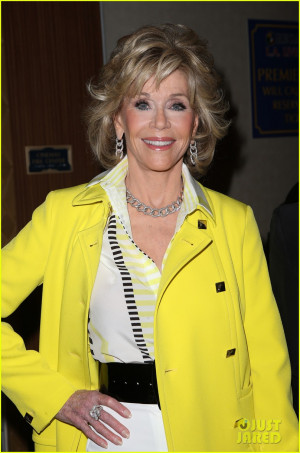 Jane Fonda. Premiere 'Grace And Frankie'. Yellow!