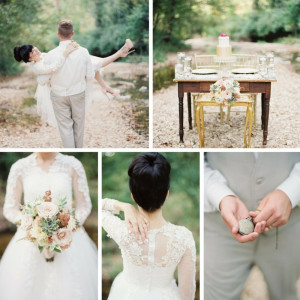 Stylish Modern-Vintage Wedding Inspiration in Blush & Gold from ...