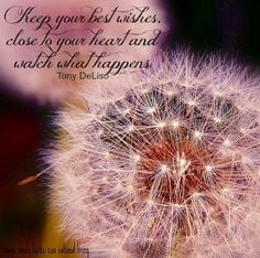 Keep your best wishes close to your heart