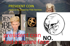 tilda swinton hunger games president coin no mockingjay