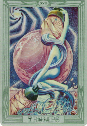 The Star, card 17 in the major arcana, from the Thoth Tarot deck ...