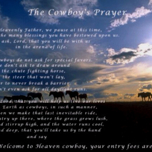 Cowgirls Quotes, Cowboycowgirl Prayer, Cowboy Cowgirls Prayer, Cowboy ...