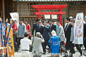 ... yoshiro mori at the yoichi hatta memorial park inauguration in tainan
