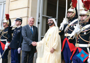 Sheikh Mohammed with Jean-Marc Ayrault