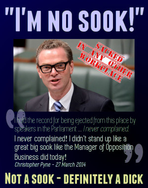 krONik: I'm no sook Christopher Pyne Yeah right! Unconvinced ... # ...