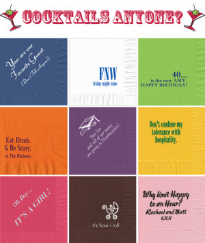 Make a Statement with Personalized Napkins from TheStationeryStudio ...