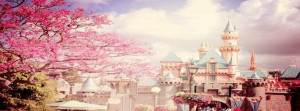 Animation Beautiful Castle Cherry Blossoms Colourful Facebook Covers