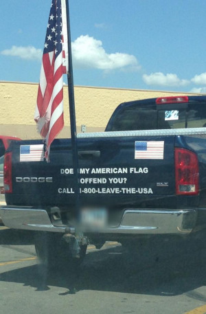 ... The Perfect Response To People Offended By American Flags On His Truck