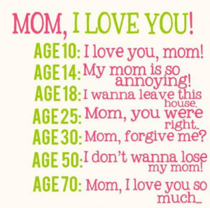 Mom I love you ;