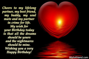 961 husband birthday wishes Life Partner Lovely Birthday Quotes