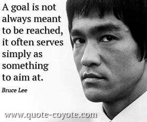quotes - A goal is not always meant to be reached, it often serves ...