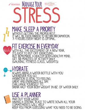 Tips for managing stress!